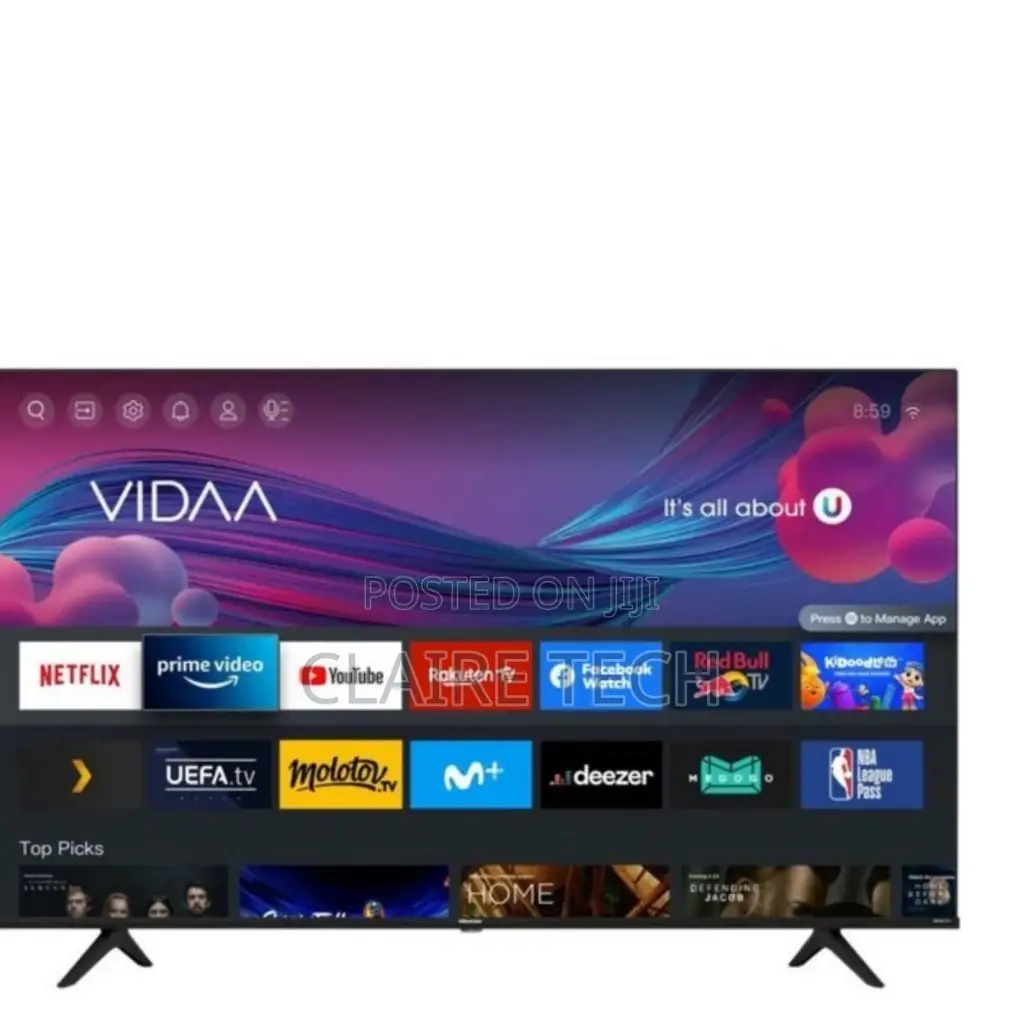 Vision Plus 50" Frameless , Bluetooth VIDAA OS Smart Tv