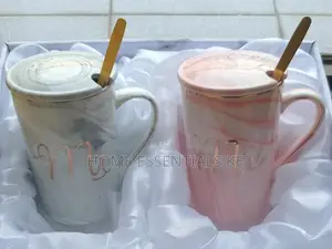2pc Elegant Style Mr Mrs Ceramic Gift Cup- Family Gifts*