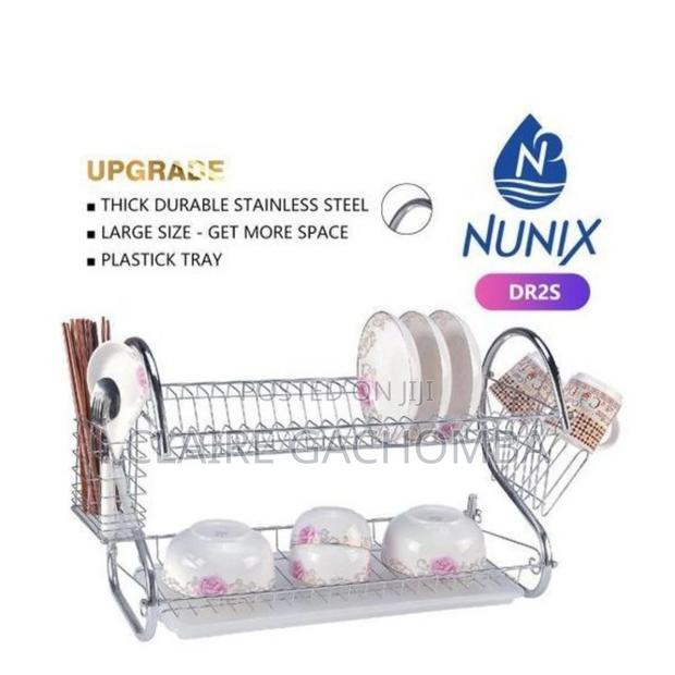 Nunix 2 Tier Stainless Dish/ Utensils Storage Rack