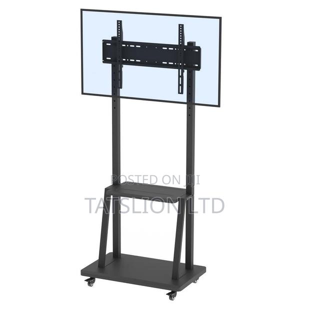 Home Adjustable TV Stand Mobile Cart Mount Wheels 42" - 102"