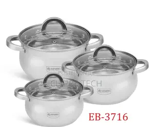 6 Pieces(EB-3716) Edenberg Stainless Steel Cookware Set