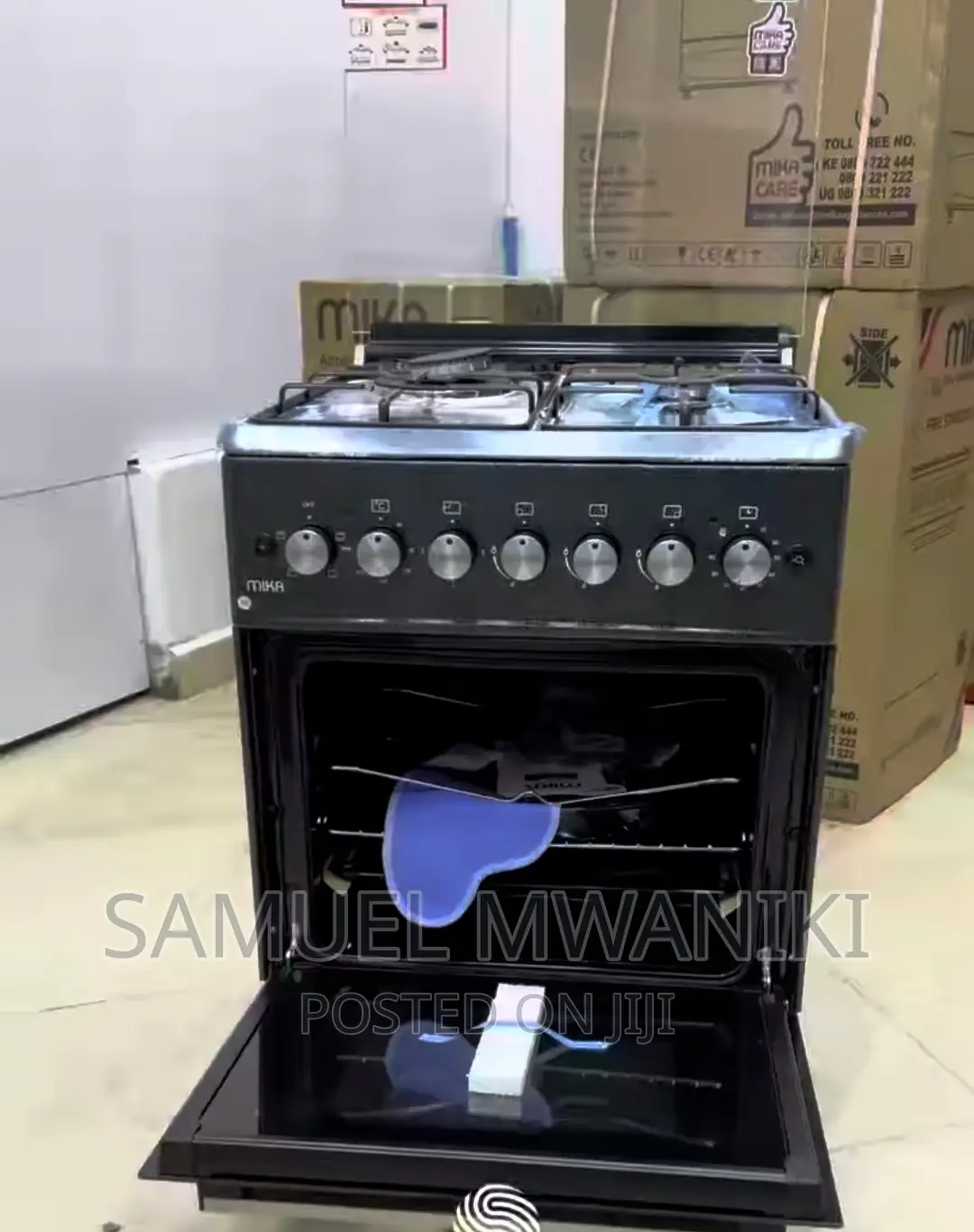 Mika Cooker 3 Gas + 1 Hotplate 60 by 60 With Electric Oven