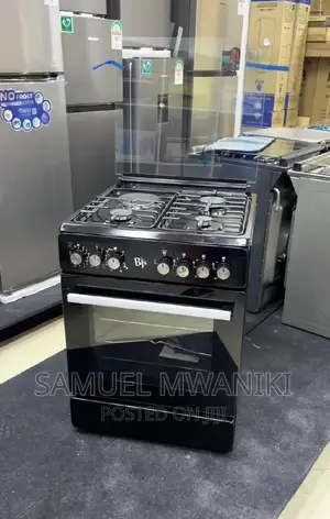 BJ'S 60X60 3 GAS +1 Hot Plate With Turbo-Fan Standing Cooker