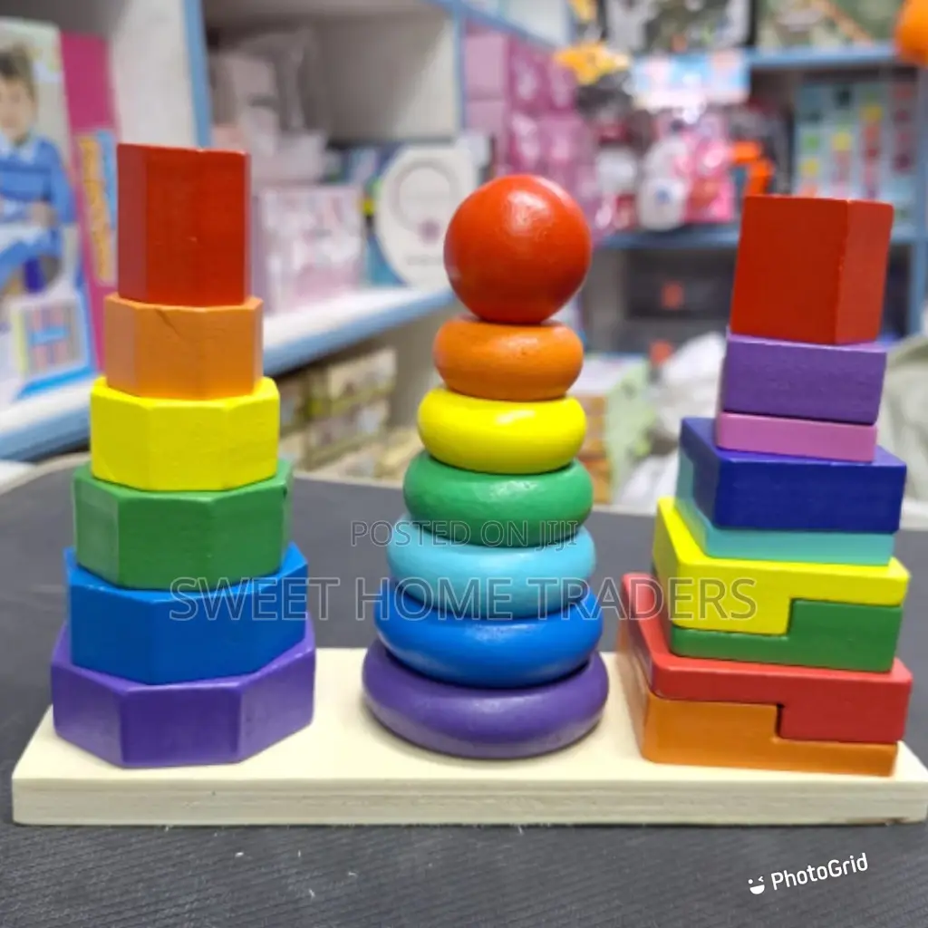 Three Column Rainbow Education Learning Tower