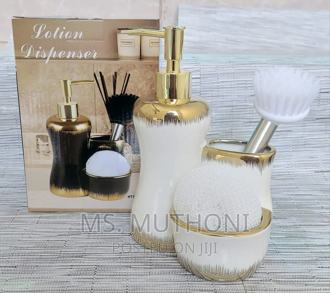 Combined 3 Level Ceramic Lotion / Soap Dispenser With 2 Slot