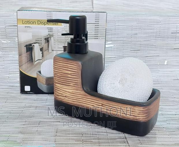 Rectangle Shape Ceramic Lotion /Soap Dispenser Withwash Pad - thumbnail 3