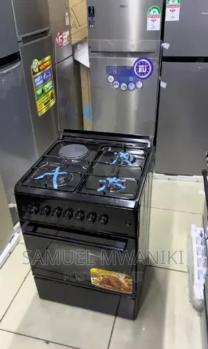 Roch Reck 60 by 60 3 Gas Burners + 1 Hotplate Cooker - Black