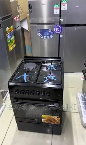 Roch Reck 60 by 60 3 Gas Burners + 1 Hotplate Cooker - Black