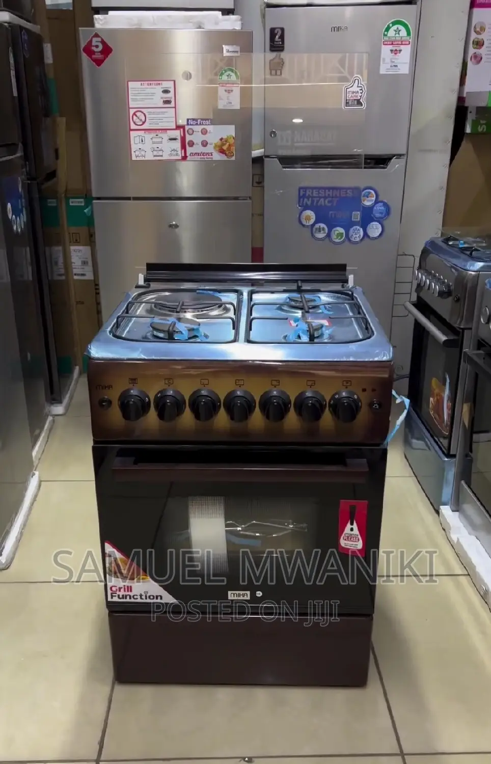 Mika Cooker 3 Gas + 1 Hot-Plate 60 by 60 With Electric Oven