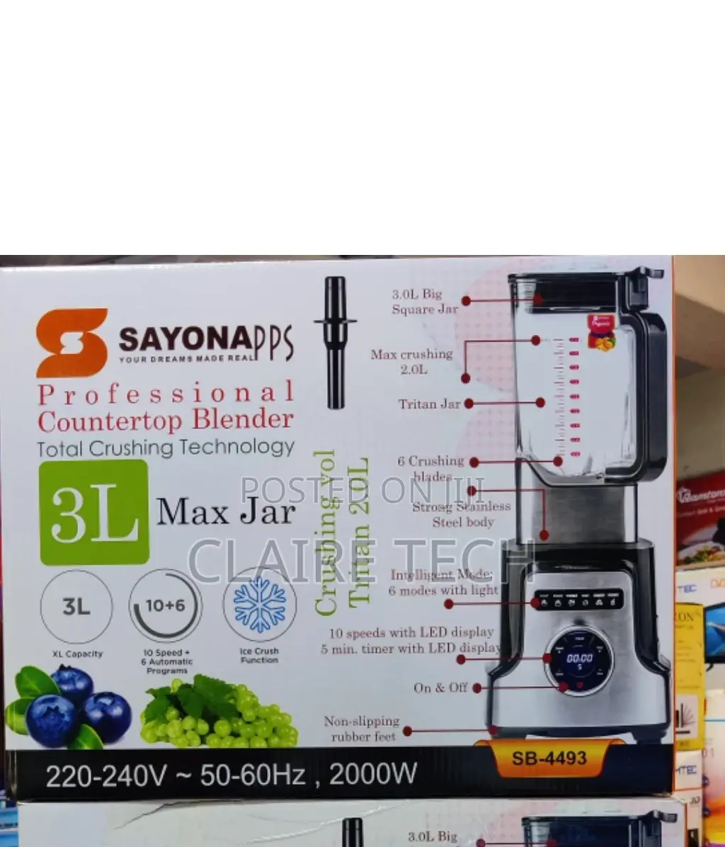 3 L Jug Sayona Commercial Blender 