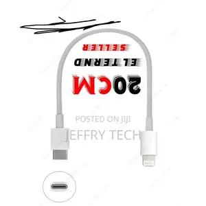 Short Power Bank Cable From Type C to iPhone for Charging An