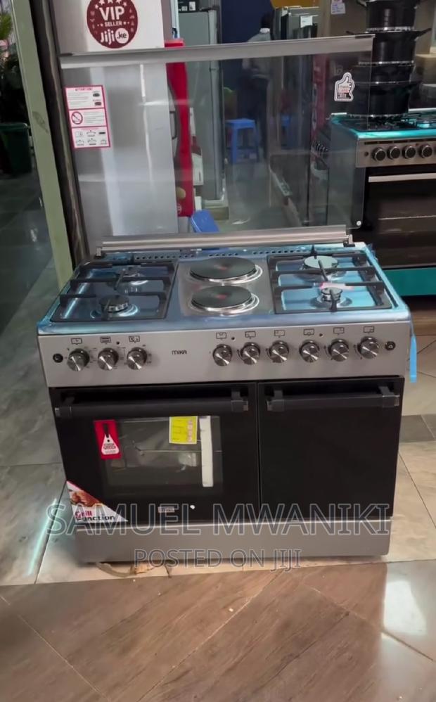 Mika 4 Gas + 2 Electric Burner Standing Cooker Electric Oven
