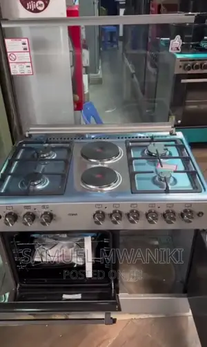 Mika 4 Gas + 2 Electric Burner Standing Cooker Electric Oven