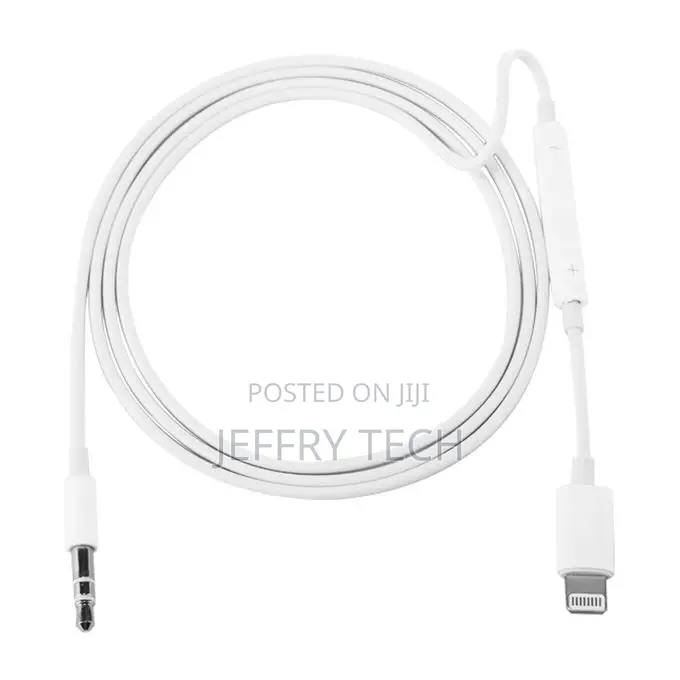 1m 8 Pin to 3.5mm AUX Audio Cable Support Line Control(White