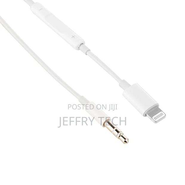 1m 8 Pin to 3.5mm AUX Audio Cable Support Line Control(White - thumbnail 3