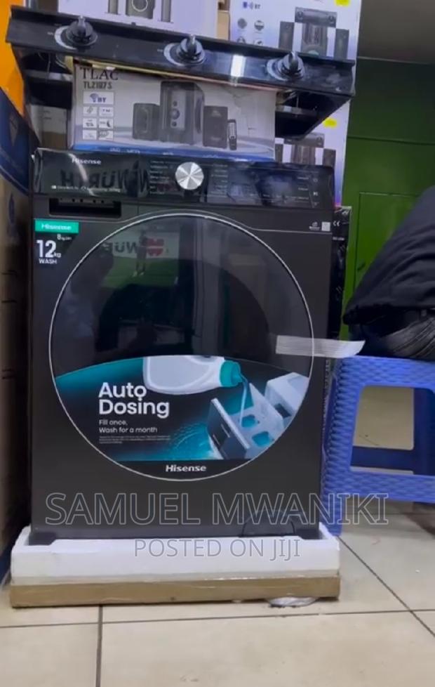 Hisense 12kg + 8kg Dry Front Load Automatic Washing Machine - thumbnail 3