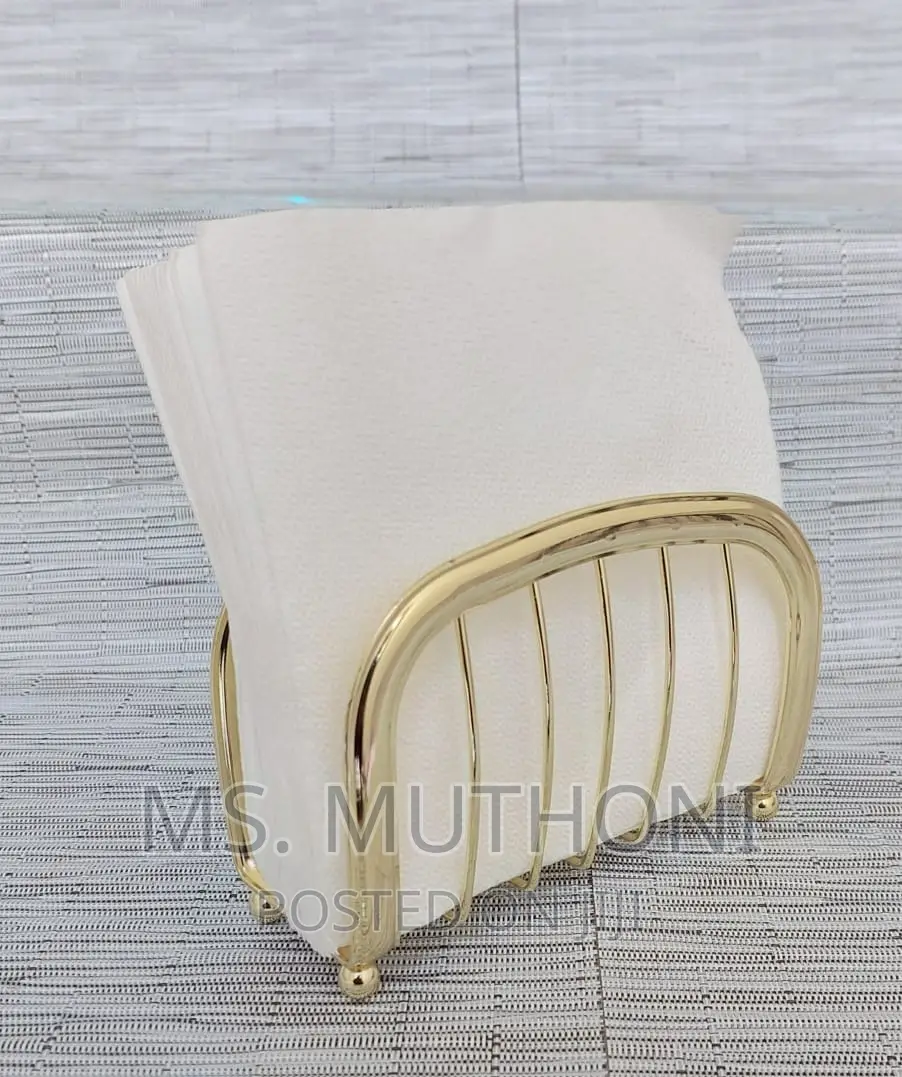 Thick Metallic Serviet Holder in Two Colours Gold and Black