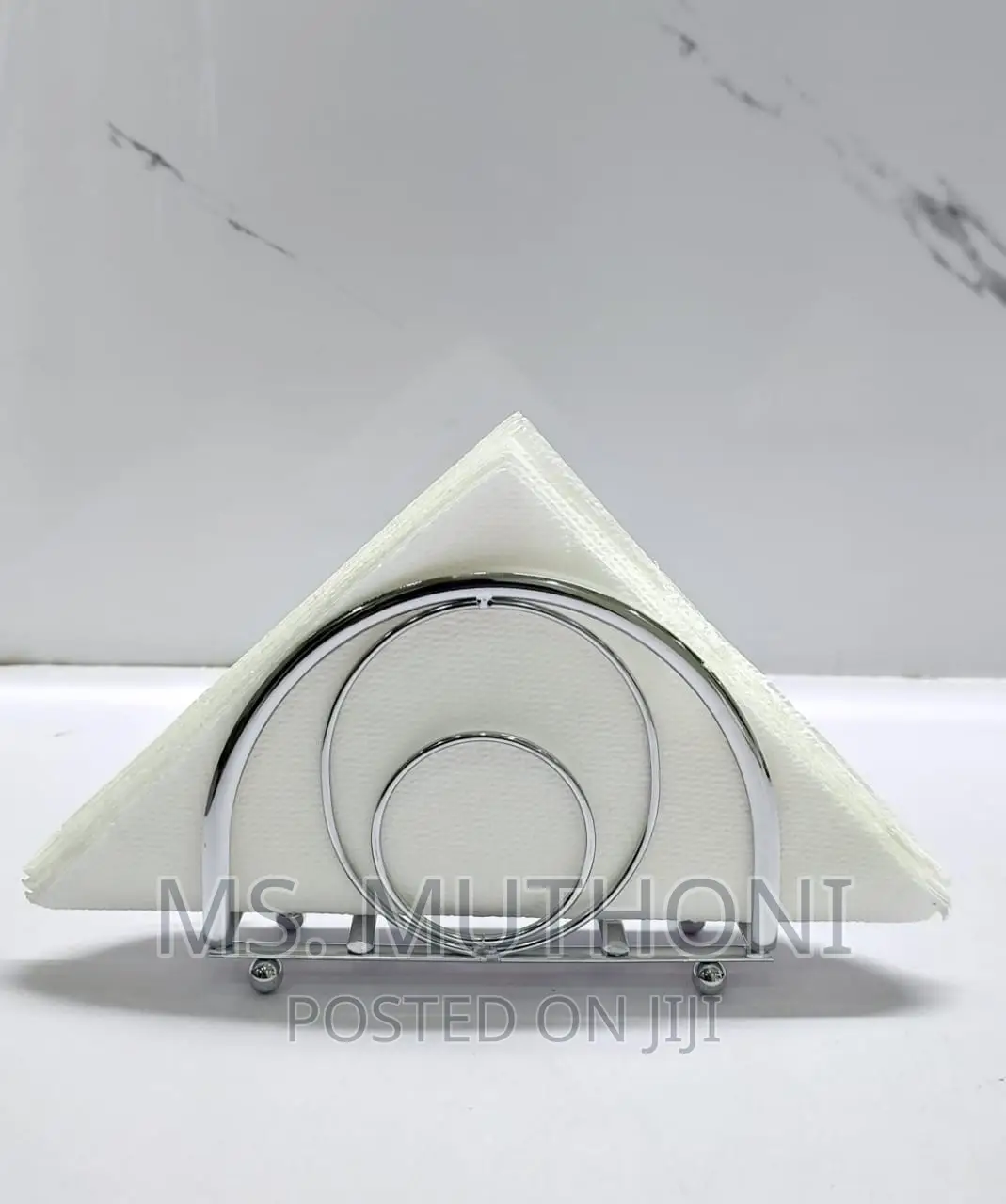 Hemisphere Shape Metallic Serviet Holder