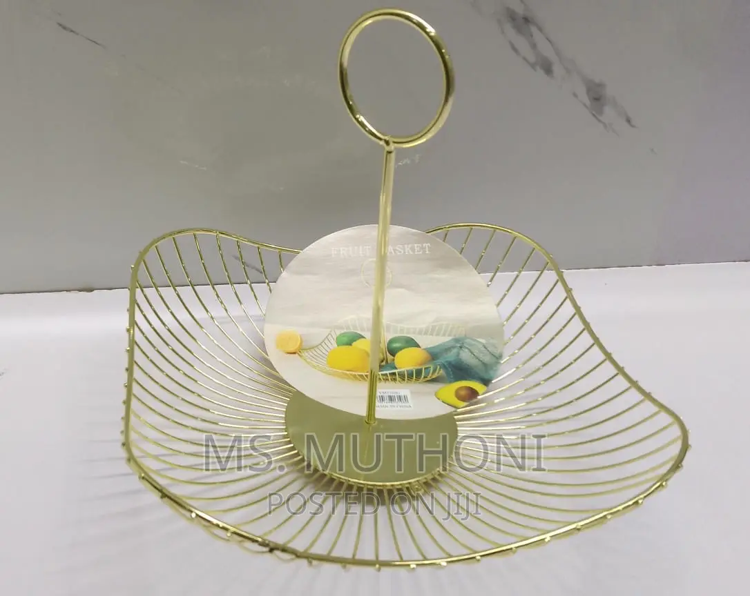 Detachable Metallic Mesh Fruits BASKET With Stand