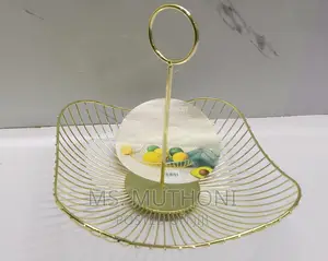 Detachable Metallic Mesh Fruits BASKET With Stand