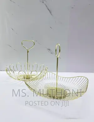 Detachable Metallic Mesh Fruits BASKET With Stand