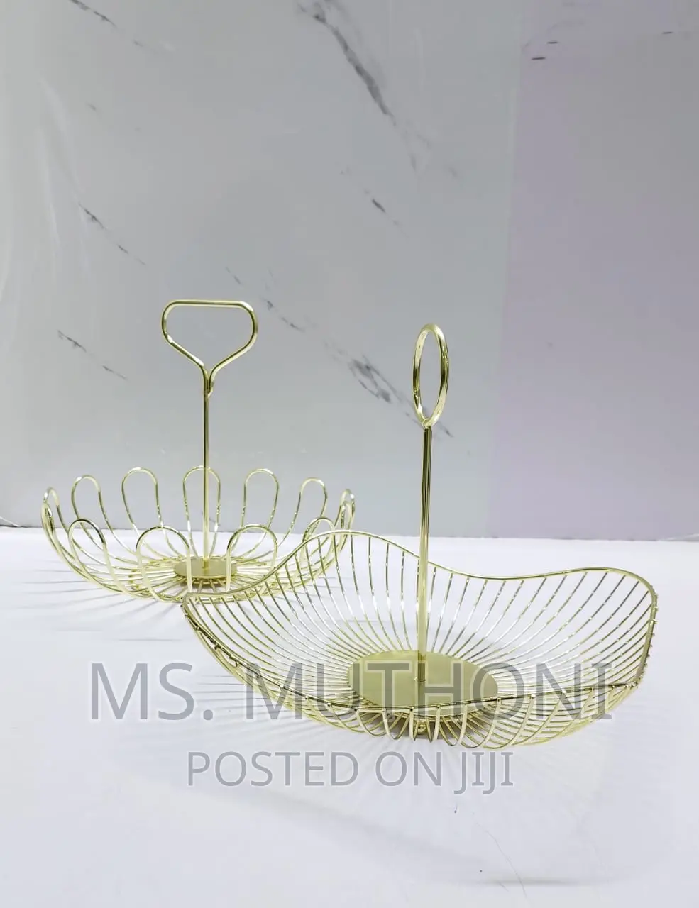 Detachable Metallic Mesh Fruits BASKET With Stand