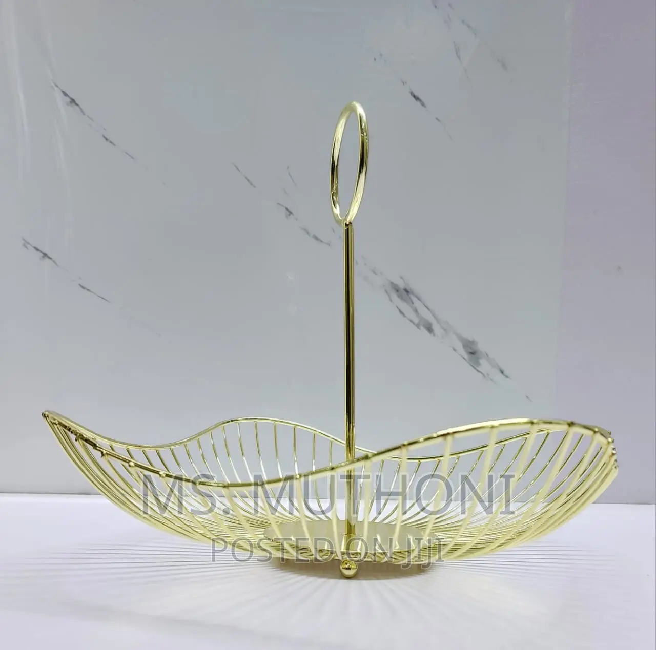 Detachable Metallic Mesh Fruits BASKET With Stand