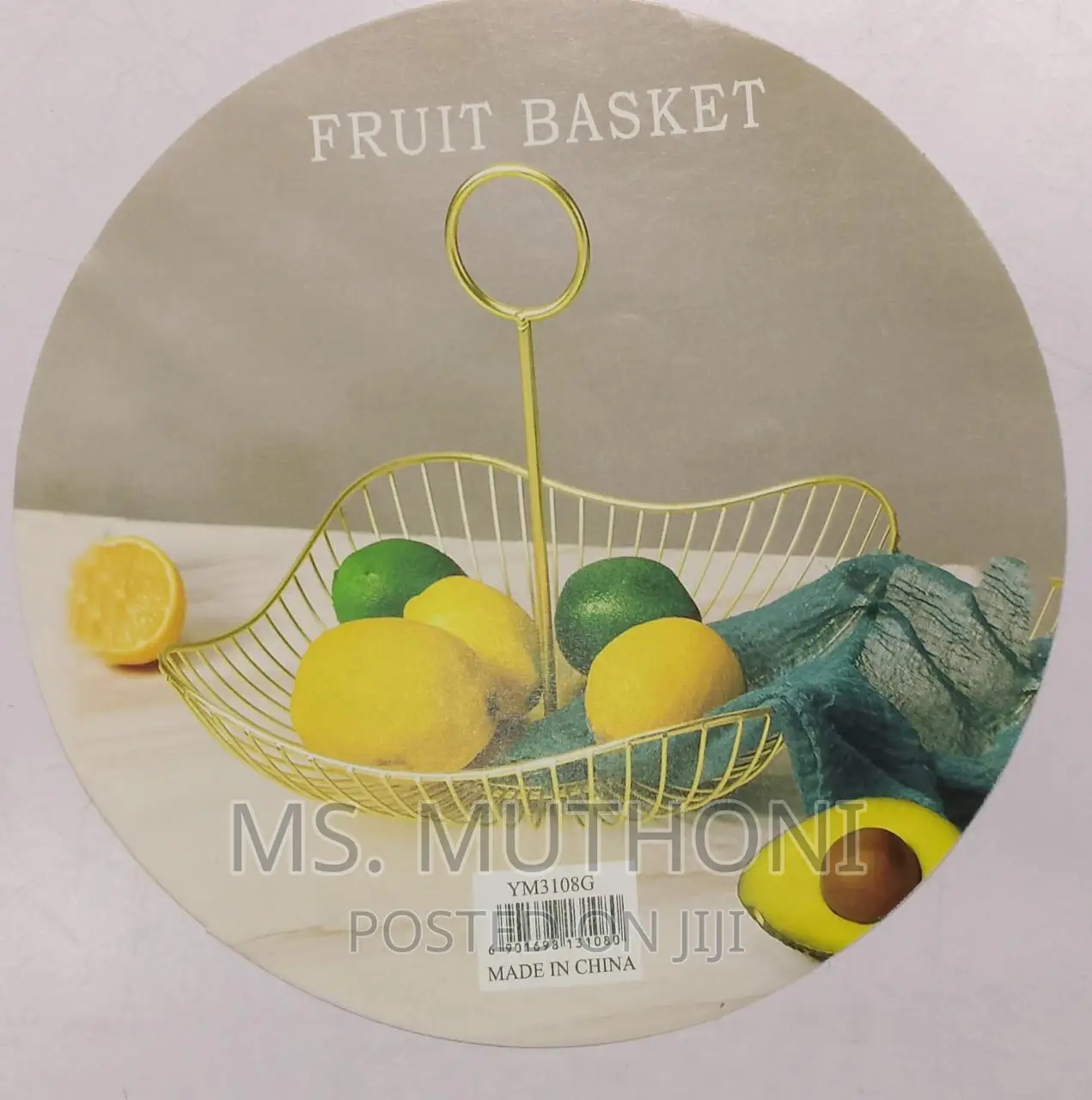 Detachable Metallic Mesh Fruits BASKET With Stand