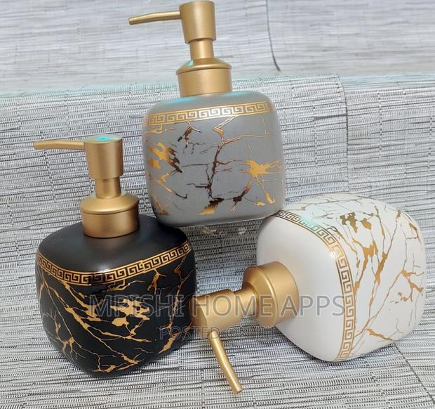 Cube Shape Ceramic Lotion / Soap Dispenser - thumbnail 2