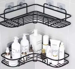 Metallic Corner Triangular Bathroom/Kitchen Organizer