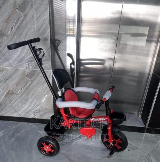 Stylish Tricycle With Protective Side Bar, Push Handle - main view