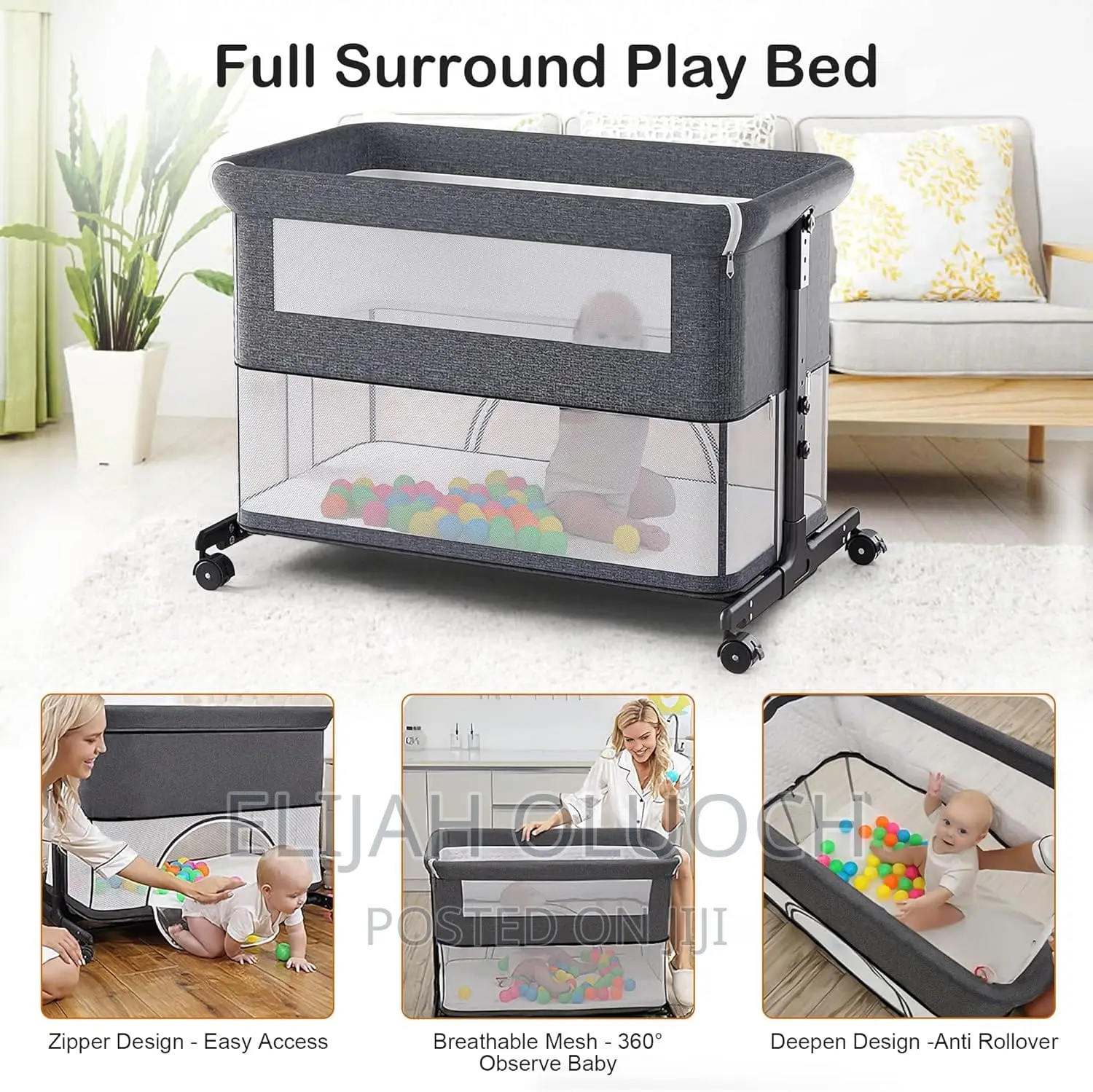 3 in 1 Multifuctional Baby Crib