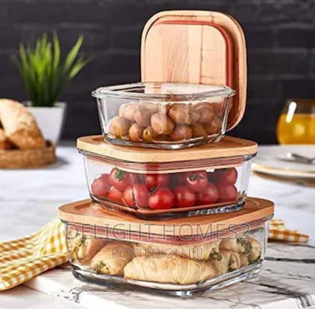 3pcs Glass Bowl Storage Containers - thumbnail 3