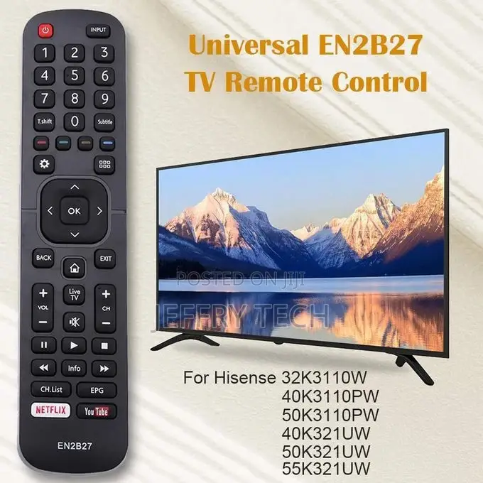 Remote Control for Hisense LCD TV 32K3110W 40k3110pw 50K3110