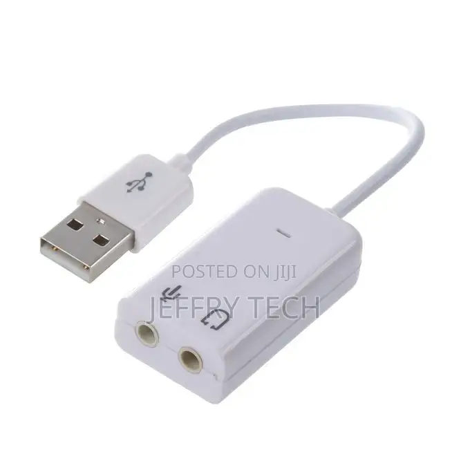 3.5mm Microphone Earphone Socket USB 2.0 Sound Card Speaker