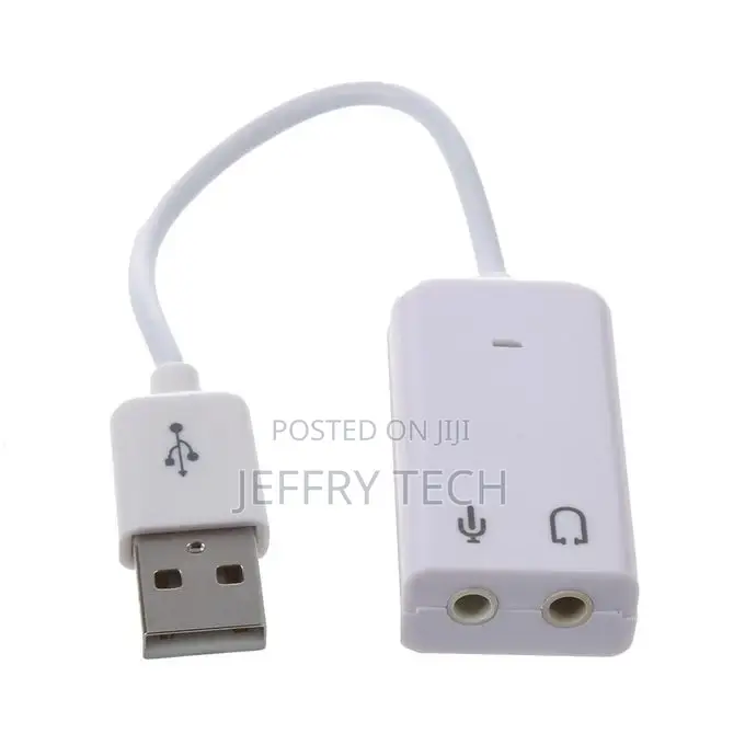 3.5mm Microphone Earphone Socket USB 2.0 Sound Card Speaker
