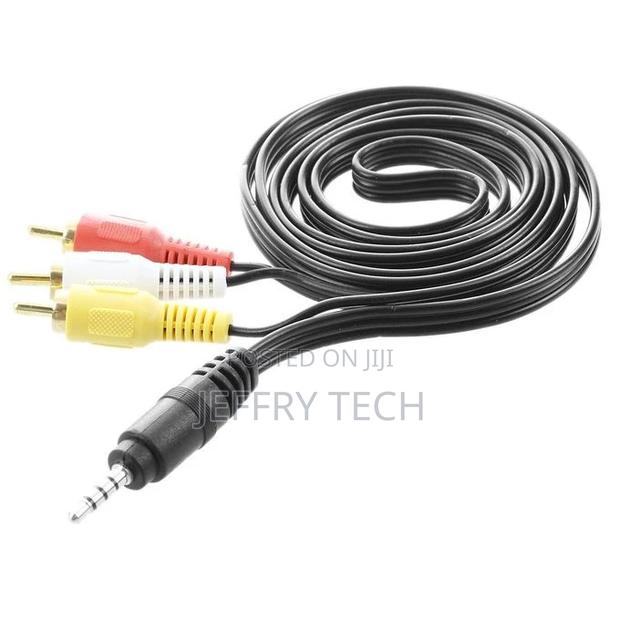 4.9ft 3.5mm Plug to 3 RCA Male Adapter AV Extension Cable Fo - main view