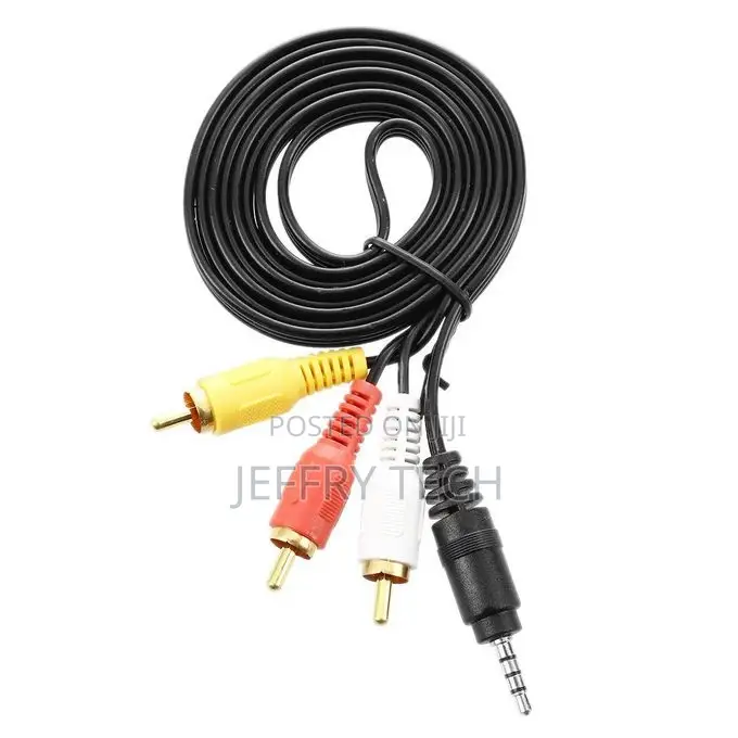 4.9ft 3.5mm Plug to 3 RCA Male Adapter AV Extension Cable Fo