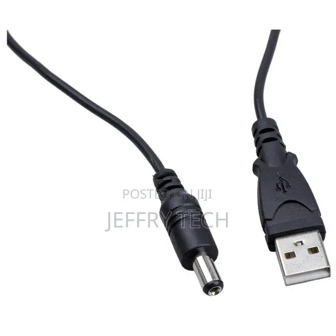 USB to 5.5mm / 2.1mm 5V DC Barrel Jack Power Cable
