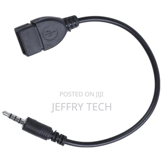 USB Jack, AUX, 3.5 Mm Jack for Audio Data Charging Cable Bla - thumbnail 2