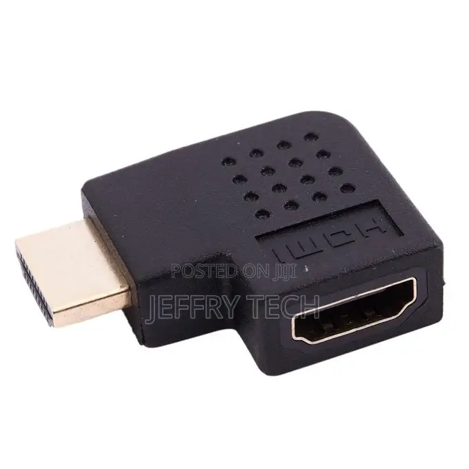 Gold Plated HDMI Right Angle Port Saver Adapter Male to Fema