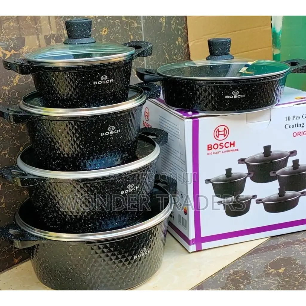10 Piece New Bosch Granite Coated Cookware Set