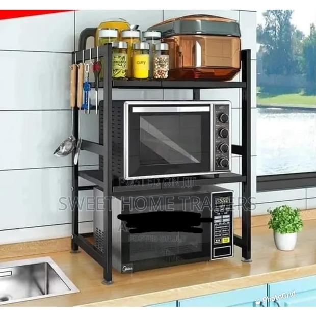 2 Tier Adjustable Microwave Stand