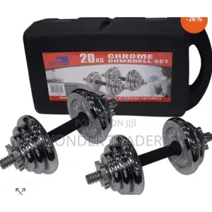 20kg Adjustable Cast Iron Chrome Dumbbell
