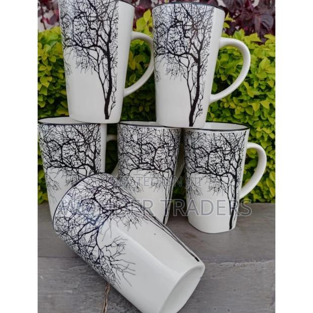 6pcs White Tree Mug Ceramic