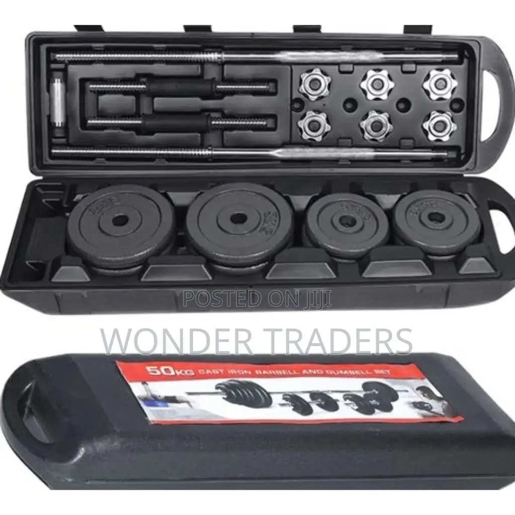 Adjustable Barbell / Dumbbell Weight Set (50 KG)