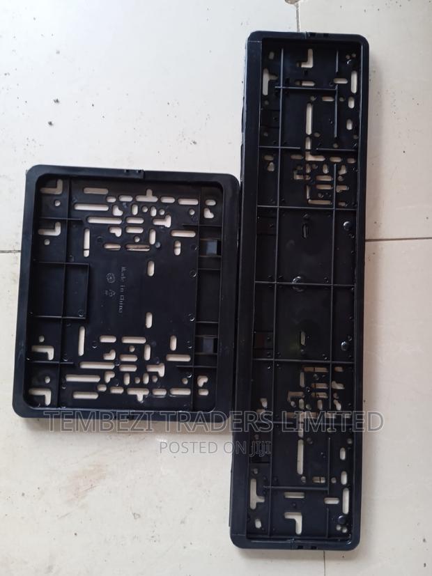 New Shape Plastic Number Plates Holders Black - main view