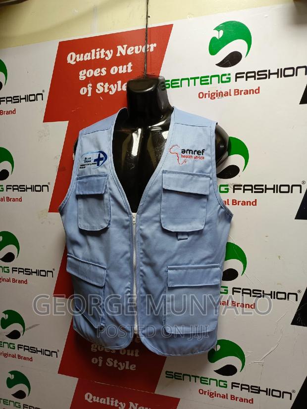 Sky Blue Half Jackets, Safari Jackets - main view