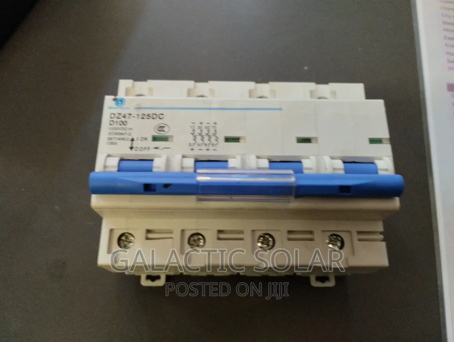4pole DC MCB 100a