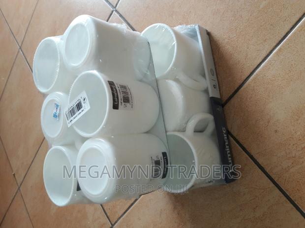 6pc Luminarc Mugs/6pc Luminarc Cups/White Plain Luminar Mug